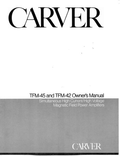 Carver tfm amplificatore - tfm-45,