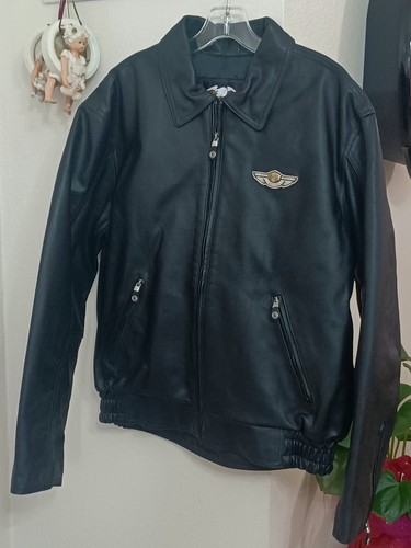 Giacca pelle nera vintage