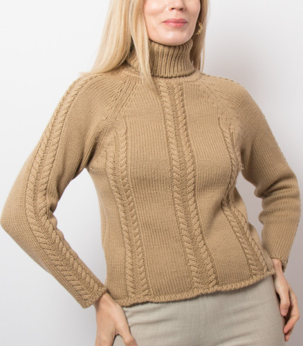 Maglione girocollo maglia cavo