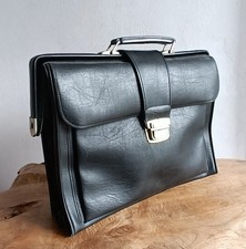 Cartella Porta Documenti Vintage In Pelle Nera