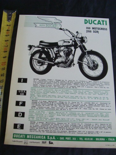 Foglio pubblicitario ducati - foglio,