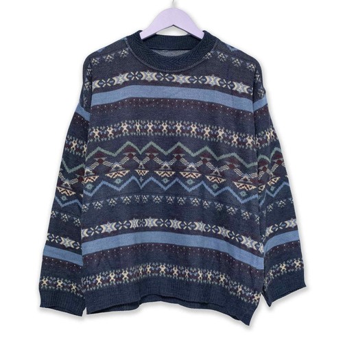 Maglione vintage blu scuro - vintage, a