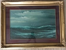 QUADROM OLIO SU PANNELLO SOGGETTO "MARINA" AUT.RODOLFO CLAUDUS (1893-1964) DIM.C