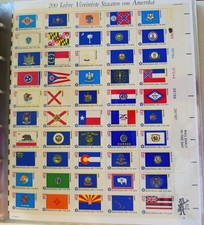 USA  FEUILLE ** 50 DRAPEAUX