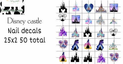 Disney castle waterslide nail - castle,