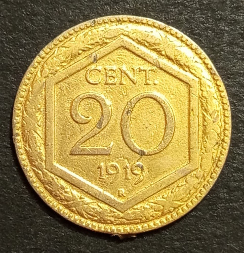 Centesimi lire esagono 1919 - centesimi,