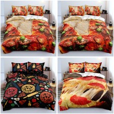 Trapuntino Copripiumino Pizza Quadro Set Letto Federa Singolo Matrimoniale King Size