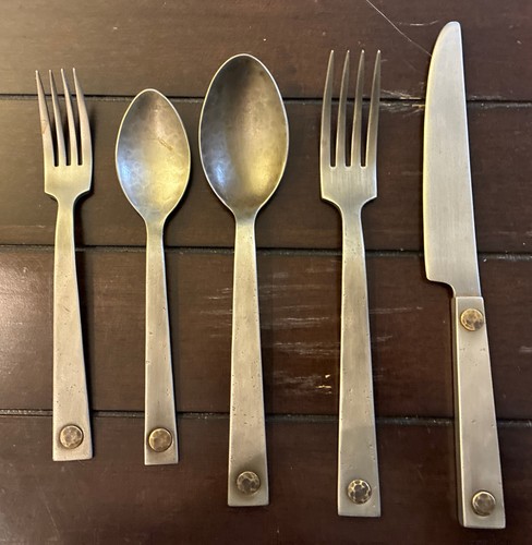 Set posate rivetti - posate, ottone