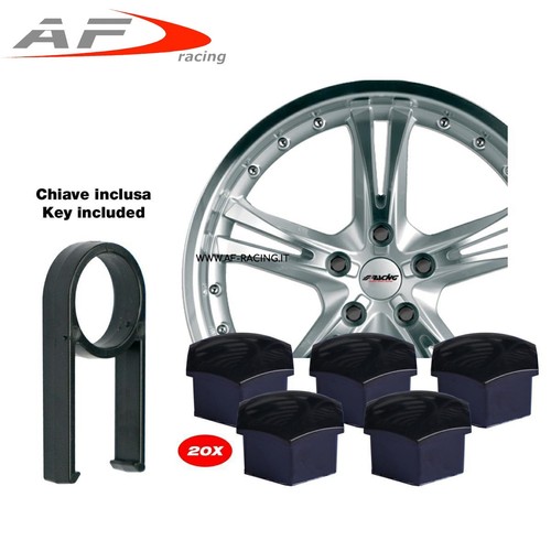 Set copri bulloni neri - copri,