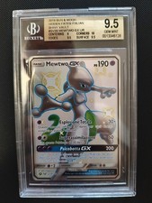 Pokemon Mewtwo Gx Sv59/sv94 Destino Sfuggente/Hidden Fates Bgs 9.5