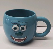 Disneyland Paris Mug 3D Monsters Inc Sulley Character blue Pixar Ceramic 