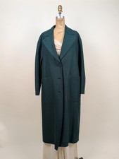 cappotto lana pressata verde