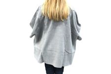 MANTELLA LAURA BIAGIOTTI GRIGIO REGALO CON PELLICCIA