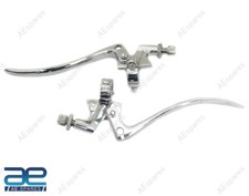 Set Leve Freno e Frizione Acciaio Cromato 7/8" Manubrio Universale Bici Vinta...