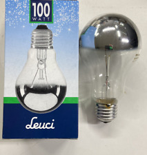 LAMPADINA LEUCI A CUPOLA ARGENTATA 100 WATT E27 ARGENTA DECOR SPECCHIO VINTAGE