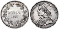 Vatican 1 Scudo Silver 1853