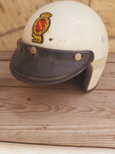 Casco moto vigile vintage - moto,