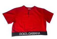 Dolce & Gabbana D&G Women Red Crop Top Size 11-12  Made In Italy
