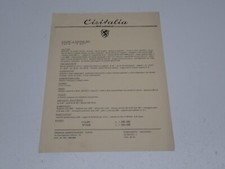 CISITALIA COUPE' E SPIDER 850 BROCHURE DESCRITTIVA (B18)