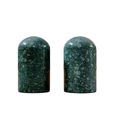 Set da Cucina Sale e Pepe Marmo Verde Green Italian Marble Salt Pepper H 10cm