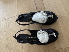 Scarpe Eleganti Nere Cerimonia Donna Fatte A Mano Taglia 36 Usate Una Sola Volta