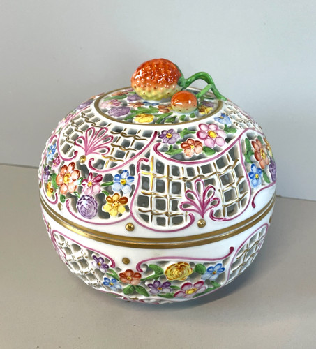 Vaso porcellana herend - herend, dipinto