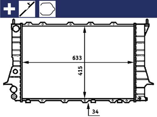 Radiatore acqua motore - , mahle