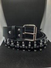 Chrome Opium Y2K style Black belt with Bullets Details