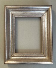 Magnifica vecchia cornice, argentata a mano, bella patina misura 40x50 cm