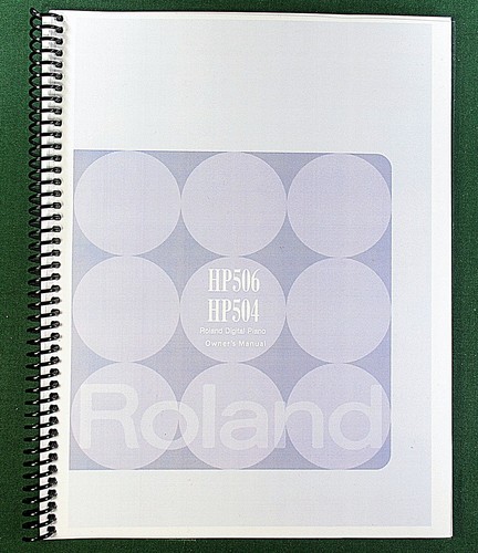 Roland hp506 hp504 owner - roland, owner's