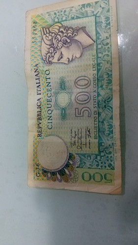 Banconota 500 lire carta - di,