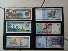 lotto 6 banconote da 1000 straniere varie conservazioni