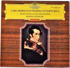 DGG TULIP RED STEREO SLPEM 136463 GERM 1964 WEBER "Ouverturen" Rafael KUBELIK