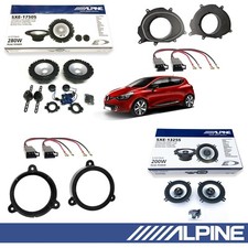 ALPINE SXE1750S + SXE1325S Casse Altoparlanti Ant+Post per RENAULT CLIO IV 2012>