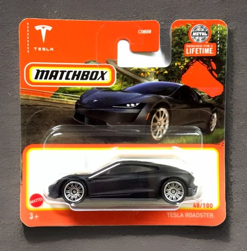 Matchbox tesla roadster nero - tesla,
