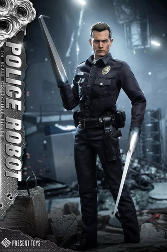 Present toys police robot - present,