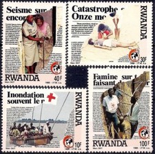 Ruanda 1988 Croce Rossa Medico Sanità Infermieristica Disastro Inondazione Terremoto Fame NH