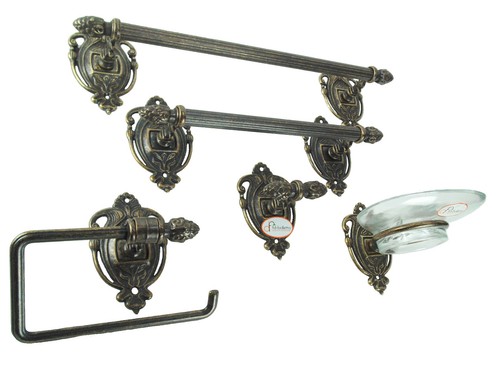 Set bagno ottone brunito - bagno,