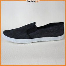 Scarpe da Uomo Jeans Nere Slip On Mocassini Basse Eleganti Comode Senza Lacci 41