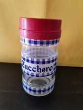 NUTELLA FERRERO ZUCCHERO VASETTO BARATTOLO VETRO TAPPO ROSSO CONTENITORE VINTAGE