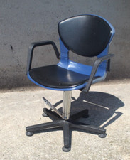 Sedia vintage anni 90, girevole, con pompa idraulica, per parrucchiere, barbiere