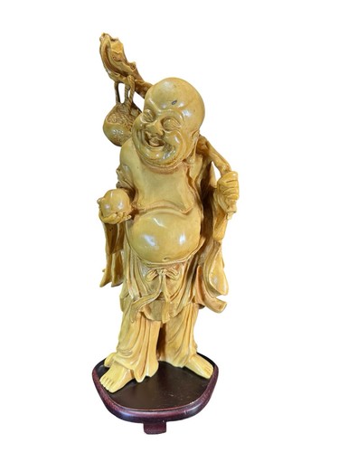 Vintage laughing buddha statue - vintage,