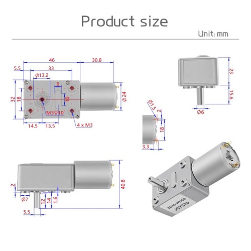 Jgy 370 worm - gear, dc