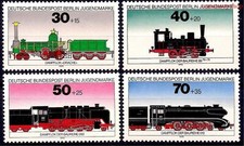 Germania B 1975 Motore a Vapore Treni Locomotive Trasporto 4v Set MNH