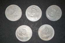 5 Monete 5 Lire Italiane 1953