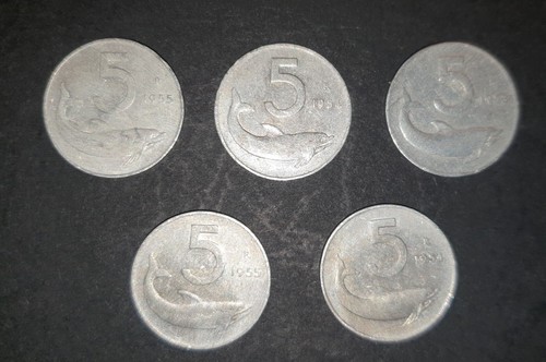 Monete lire italiane 1953 - 5,