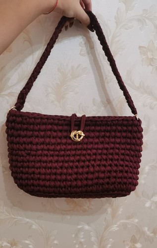 Borsa bordoux fatta mano - borsa, a