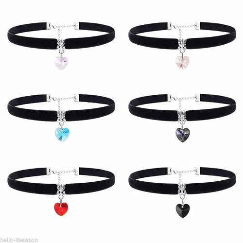Ciondolo cuore girocollo nero - ciondolo,