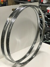 coppia cerchi bicicletta R 28x 1 3/8 radaelli acciaio vintage