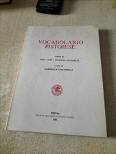 VOCABOLARIO PISTOIESE, di